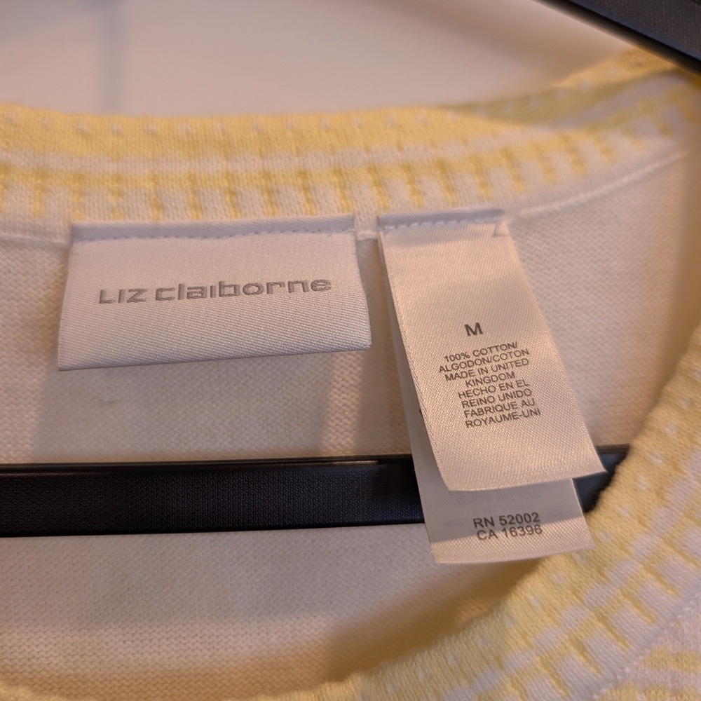 Vintage Y2K Liz Claiborne 100% Cotton Pastel Sunset Ombre Knit Sweater - Picture 4 of 5